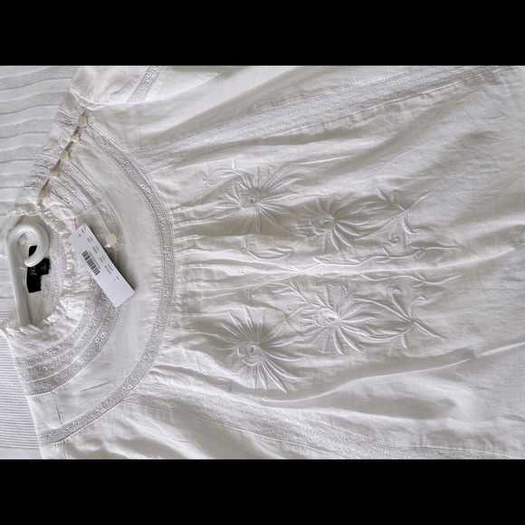 ⏳24 HOURS LEFT!! J.Crew Mockneck embroidered top, size L - Picture 3 of 5